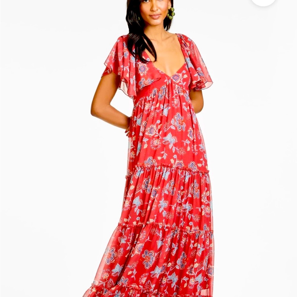 Sachin & Babi Kara Dress - Eastern Gouache Botanical Pink - size 14